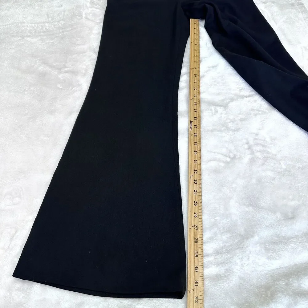 Jaeger London Women's Black Wool Flared Pants Sz 10